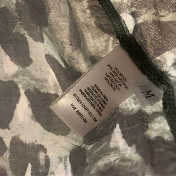 Cloth & Stone Anthropologie Leopard Print Button Tie Front Top size M - Picture 5 of 7